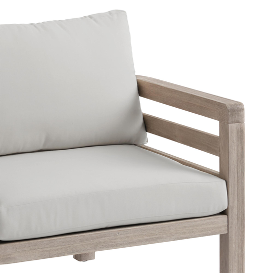 Marciana Outdoor Patio Bench Replacement Cushions 3 Piece Set: Gray - Polyester by World Market
