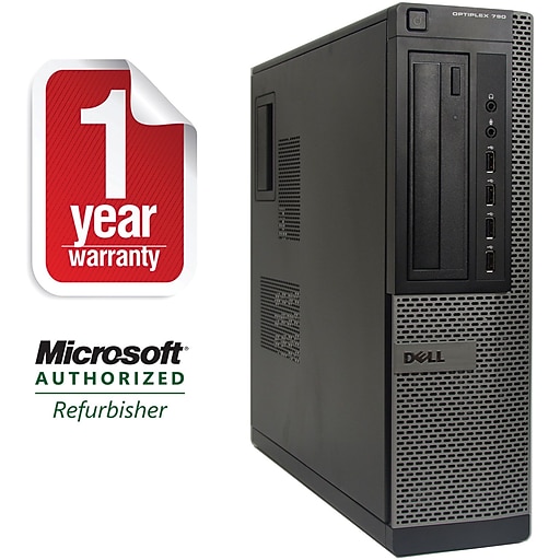 Dell 790 DT Refurbished Desktop Computer, Intel i5 3.1GHz, 4GB RAM, 500GB Hard Drive