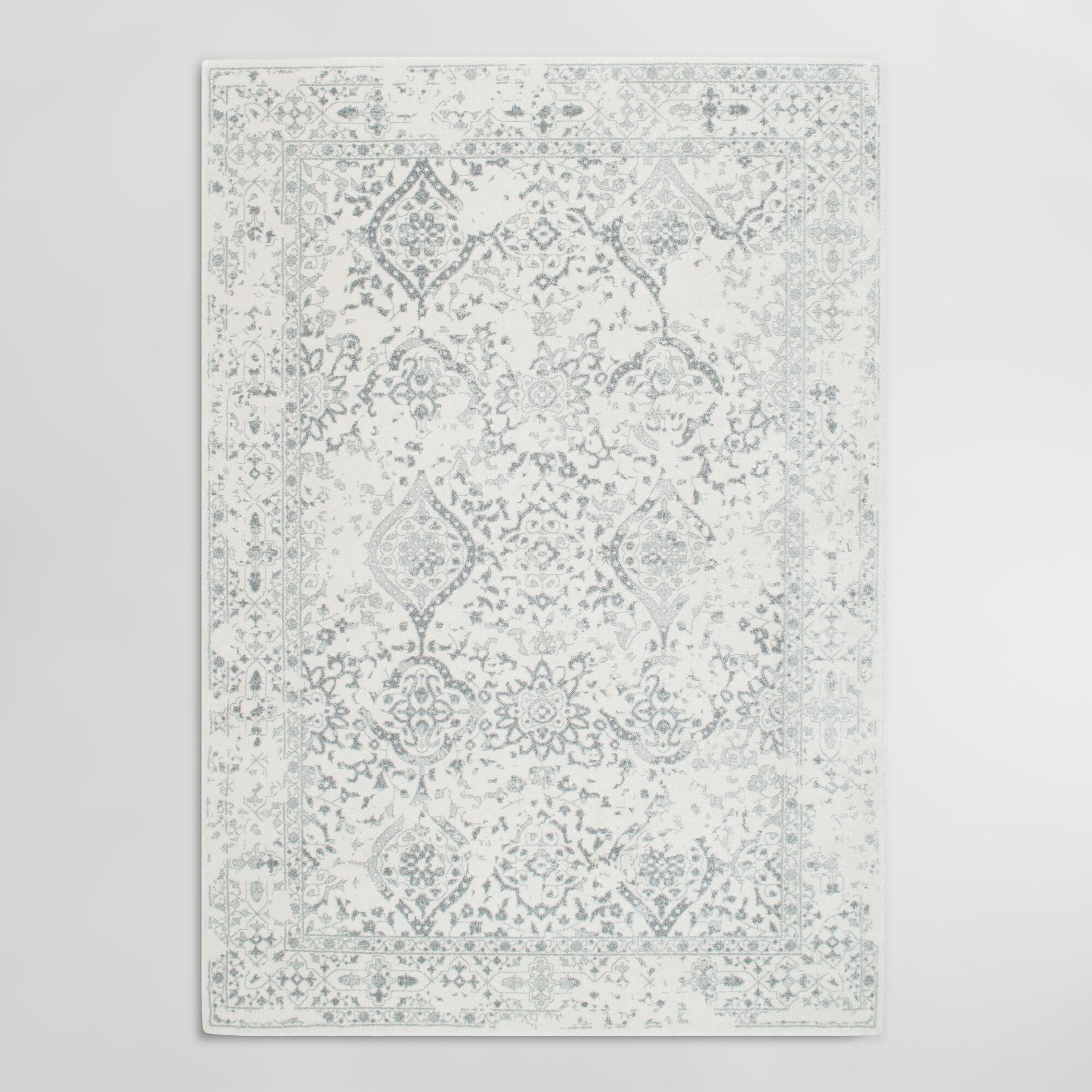 Ivory Oliver Area Rug: White - Polypropylene by World Market