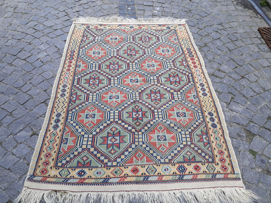 Handmade Kilim Rug, 48x67 in 122x170 cm Anatolian Kilim Rug Turkish Vintage Traditional Home Decor Floor Rugs