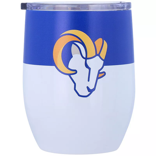 Los Angeles Rams 16oz. Colorblock Stainless Steel Curved Tumbler, Multicolor