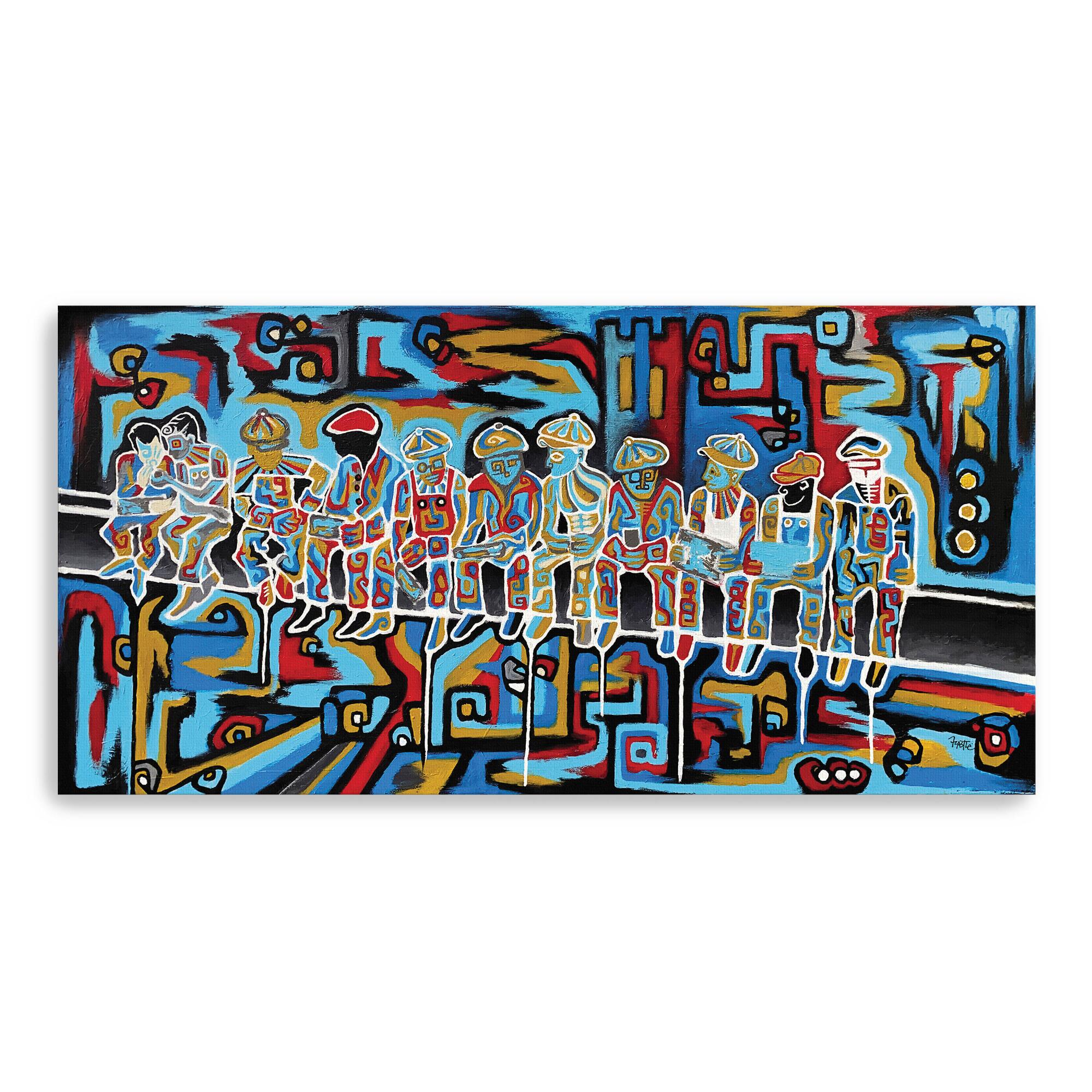 Lunch on Skyscraper By Franky Castle Canvas Wall Art: Multi - Large by World Market