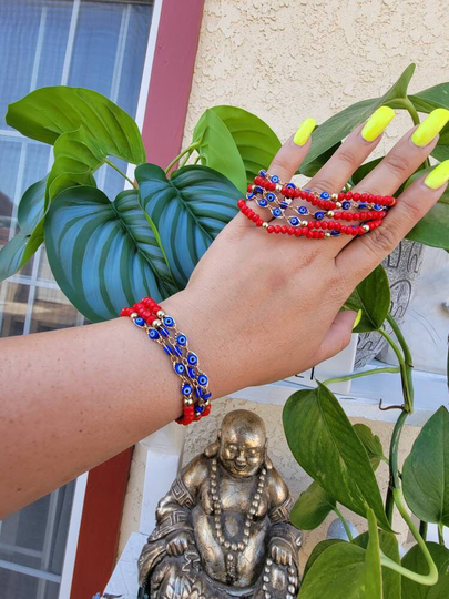 Red Beaded Evil Eye Bracelet, Bracelets For Women, Ojo Bracelet, Gifts Her, Best Friend Gift, Friendship Bracelets, Jewelry