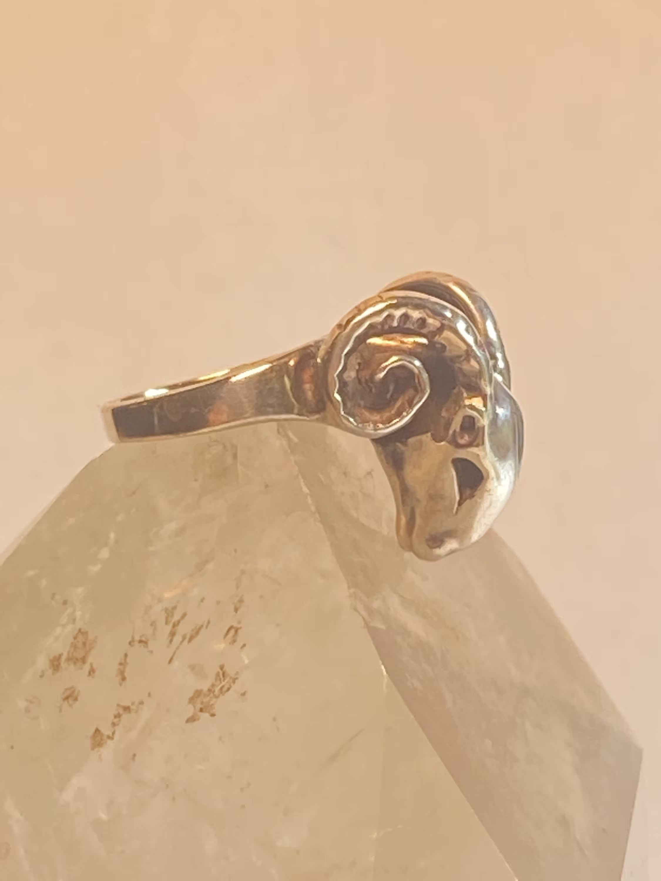Ram Ring Animal Band Aries Birthday Sterling Silver Women Girl Size 6