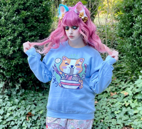 Kawaii Sweatshirt - Clothing Yume Ramen Harajuku Fairy Kei Pastel Kawaii Anime 533S