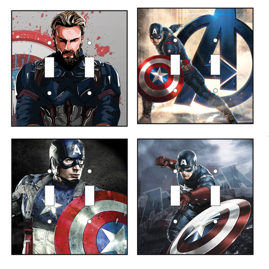 Double Toggle Lightswitch Featuring Captain America