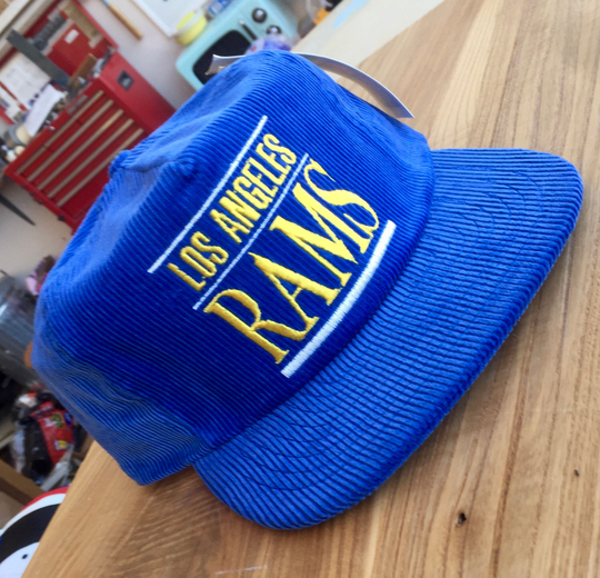 1980S Los Angeles Rams Corduroy Snapback Hat - New Old Stock Never Worn