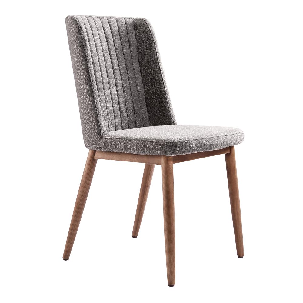 Armen Living Wade Contemporary/Modern Polyester/Polyester Blend Upholstered Dining Side Chair (Wood Frame) in Gray | LCWDSIGR
