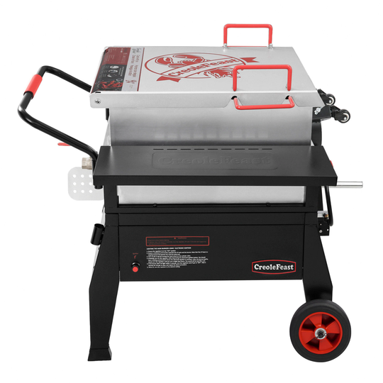 Creole Feast Single Sack Crawfish Boiler 2-Burners 37.8-in Propane Electronic Aluminized Steel Outdoor Stove Stainless Steel in Black | CFB1001A