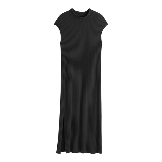 Charcoal Ribbed Knit Lounge Dress: Gray by World Market