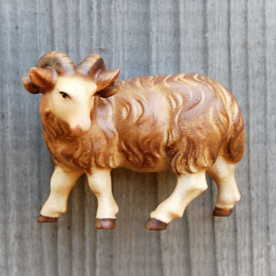 Nativity Animals - Ram For Wooden African Scene Set, Life Size Figurines Animals, Religious Catholic Christian Gifts