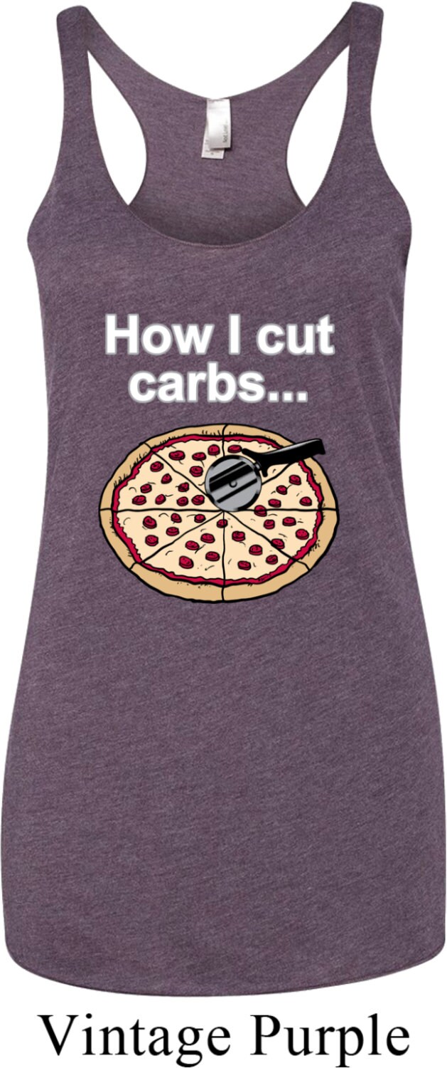 How I Cut Carbs Ladies Tri Blend Racerback Tank Top Carbs-Nl6733