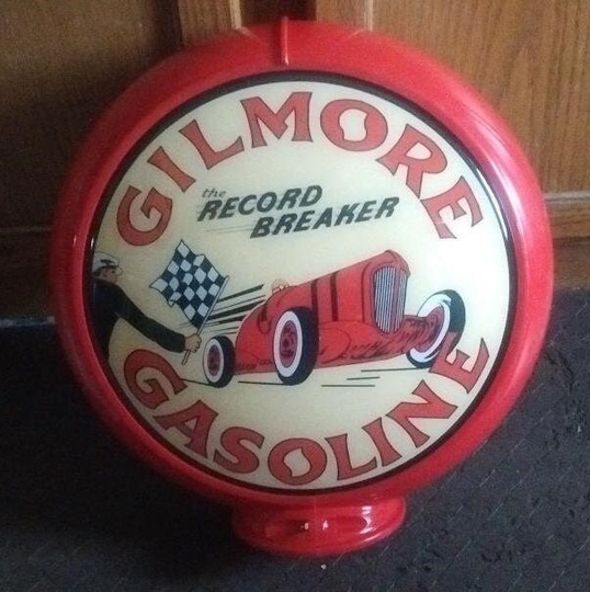 Gilmore Gasoline Gas Pump Globe Cabin Home Shop Garage Garden Oil Station Decor