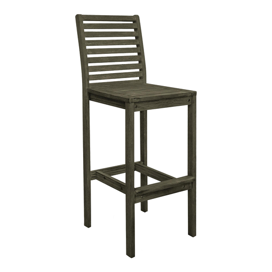 Distressed Driftwood Thomas Outdoor Patio Barstool: Gray by World Market