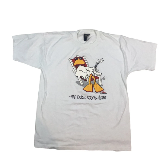 Vintage John Baron The Duck Stops Here Single Stitch Tshirt. Made in The Usa. Xl