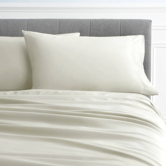 COLOR SENSE 800 tc cotton blend cvc king sheet Set King 800-Thread Count Cotton Blend Ivory Bed Sheet in Off-White | IGCL800KSS-IVORY