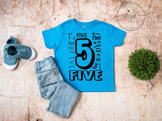 Five, I Am Fifth Birthday Shirt Boys, Boys Birthday Shirt, 5Th Kids