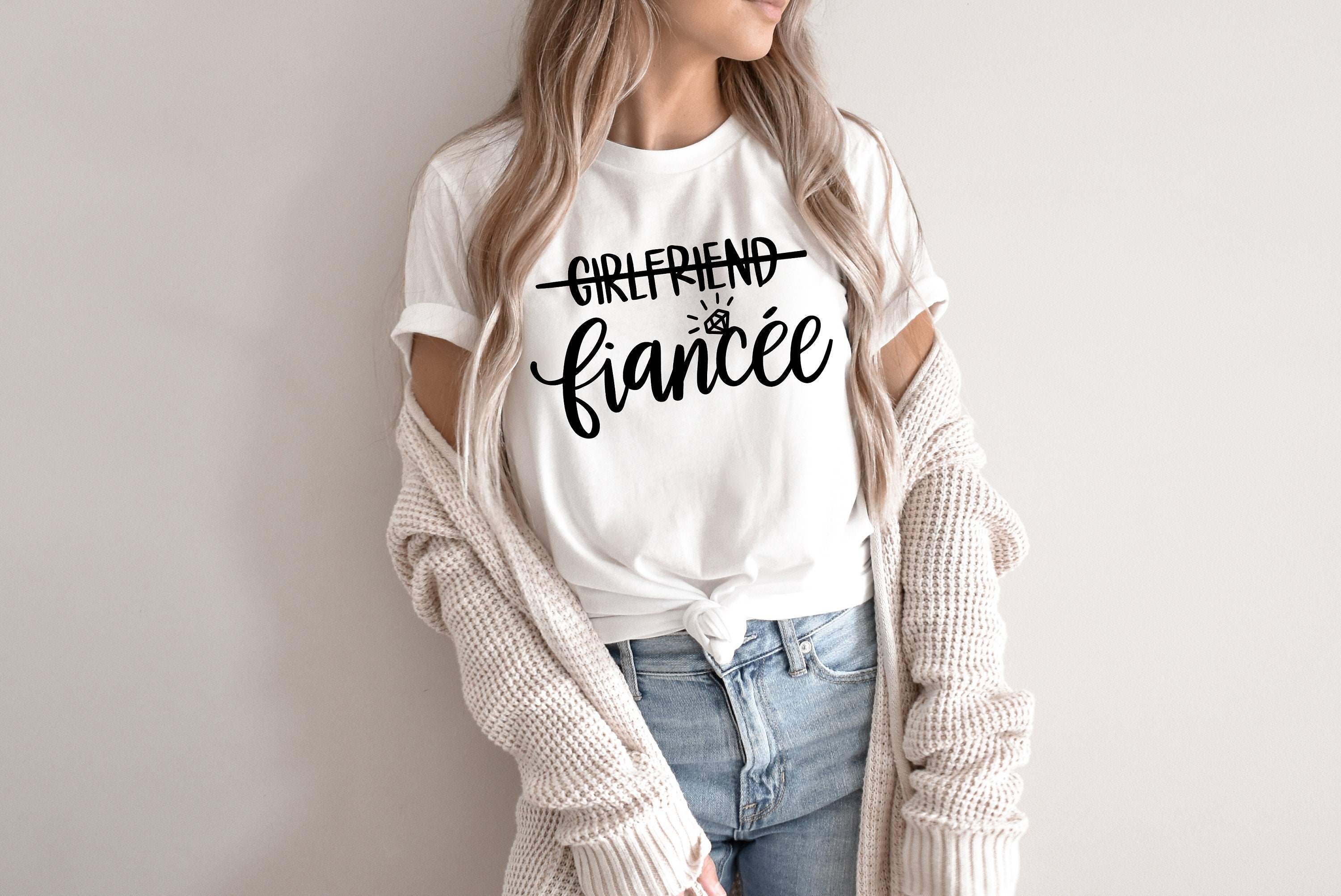 Engagement Shirt, Fiancee Girlfriend Fiance Tee, Engaged Engagement Gift, Announcement Newly New Mrs