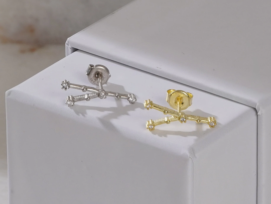 Cancer Zodiac Earring, Constellation Earrings, Studs, Astrology Horoscope Earring