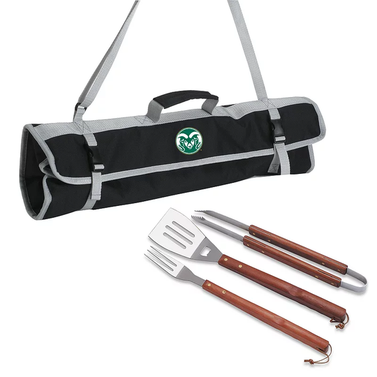 Colorado State Rams 4-pc. Barbecue Tote Set, Black