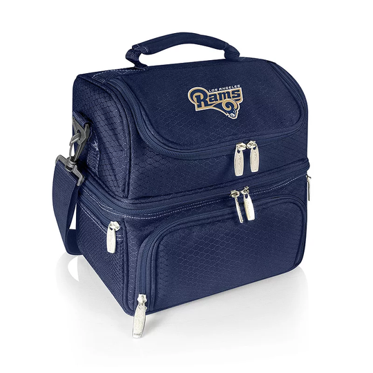 Picnic Time Los Angeles Rams Pranzo 7-Piece Insulated Cooler Lunch Tote Set, Blue