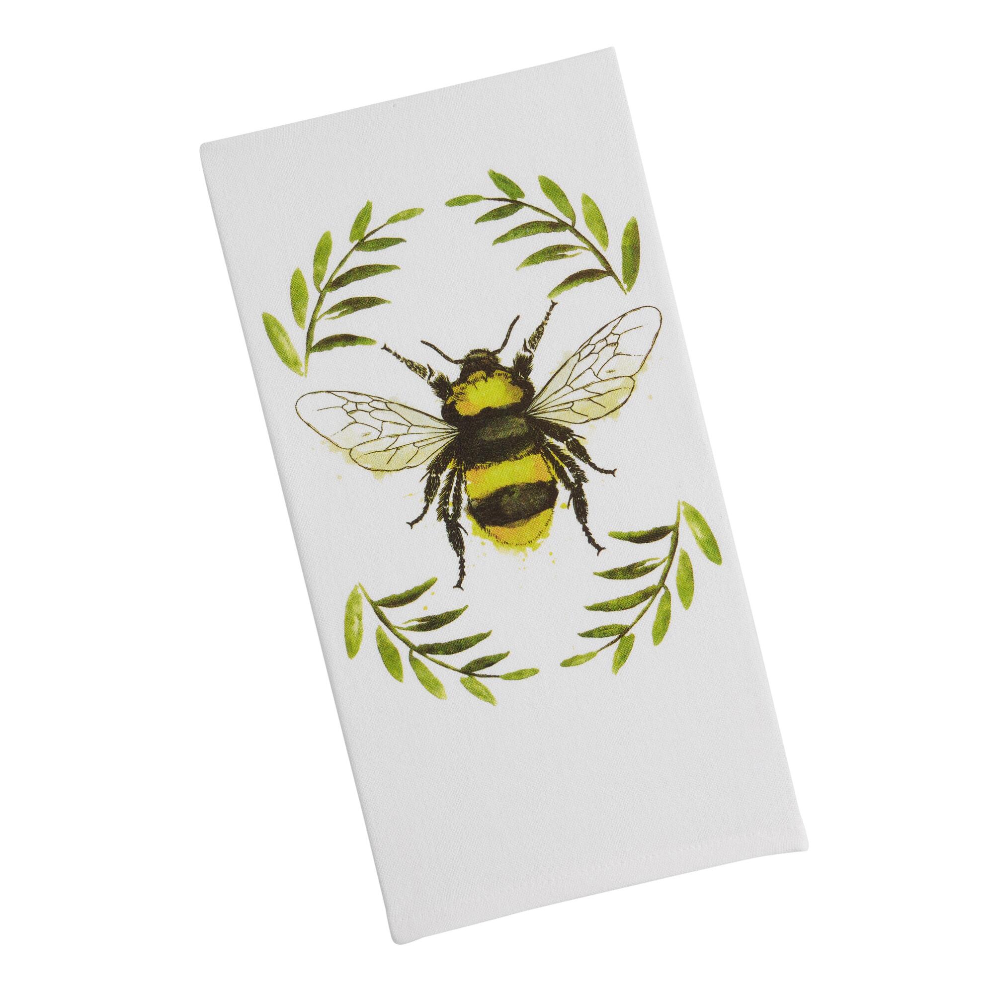 Watercolor Bee Kitchen Towel by World Market