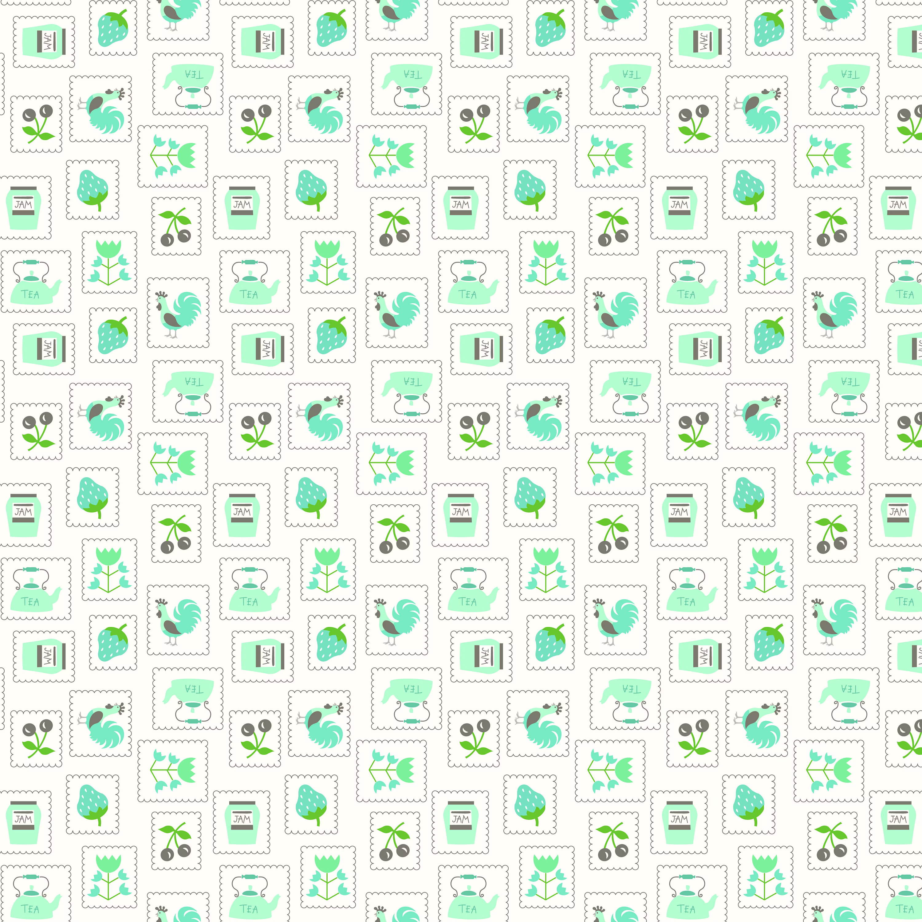 Cook Book Stamps Fabric By Lori Holt Of Bee in My Bonnet For Riley Blake Designs