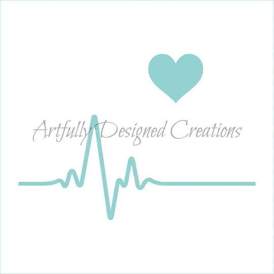 Fast Shipping Heartbeat Stencil, Cookie Doctor Decorating