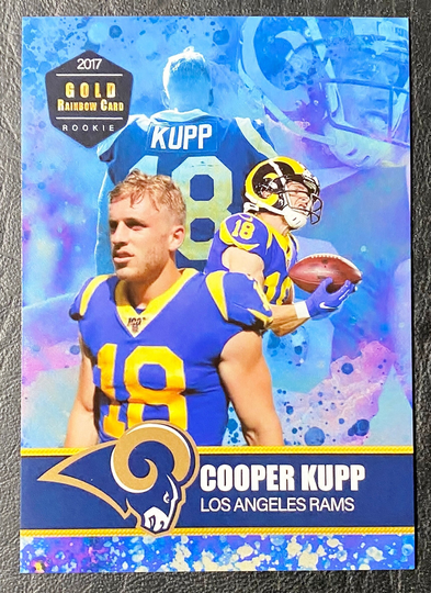 2017 Rookie Gems Cooper Kupp Gold Rainbow Custom Card - Mint Condition Los Angeles Rams