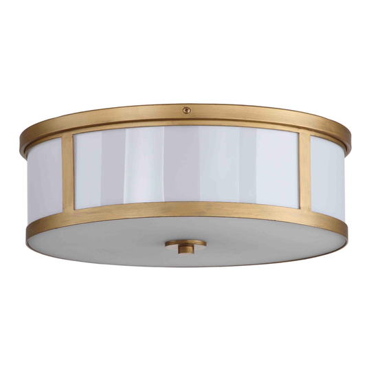 Antique Gold Drum Avery Flush Mount Ceiling Light by World Market