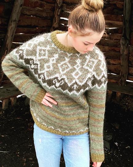 Ram Design Icelandic Wool Sweater Unisex Custom Size Hand Knitted Authentic Order