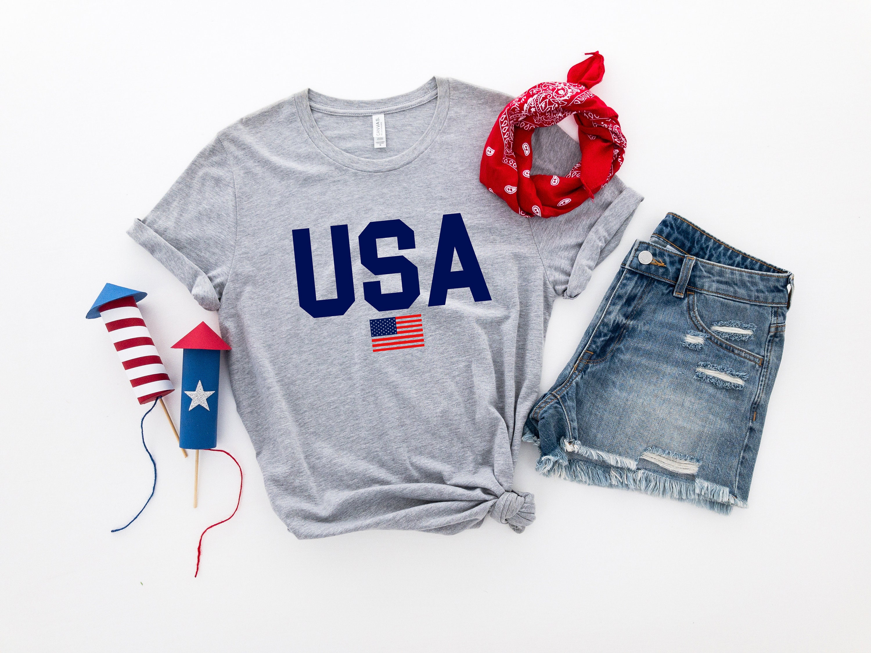 Womens 4Th Of July Shirt, Fourth July Tee, Usa Patriotic America Shirt