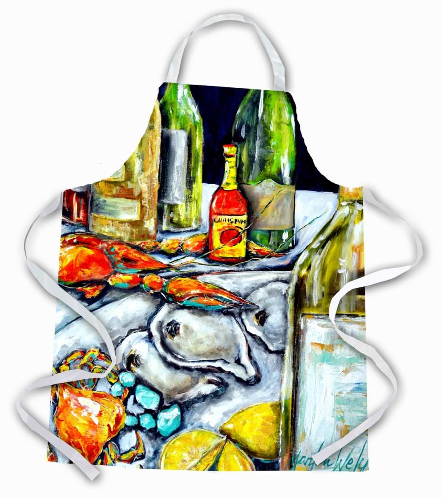 Caroline's Treasures Sit A Spell Seafood Crab Boil Apron | MW1257APRON