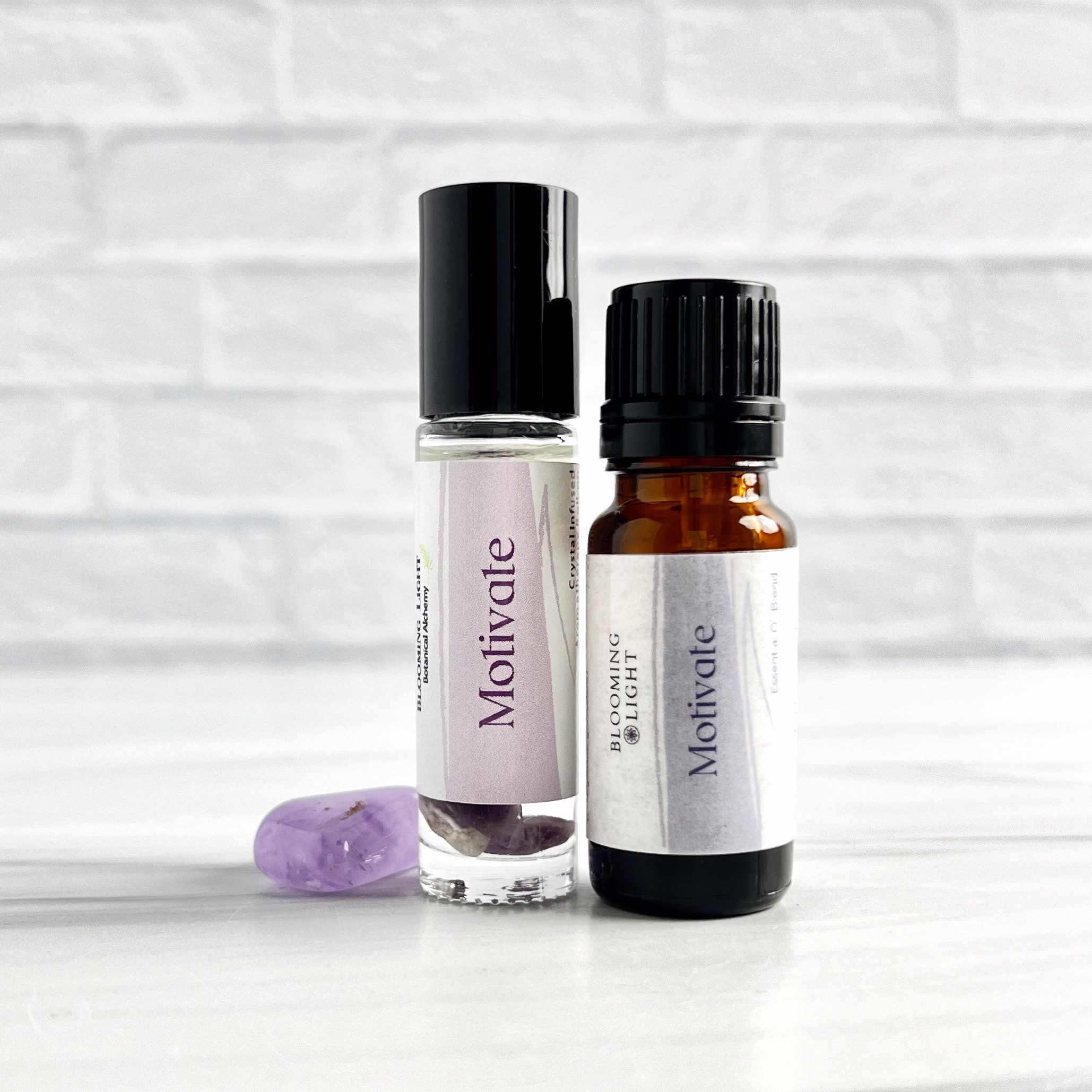 Motivate Essential Oil Blends | Crystal Infused Aromatherapy For Stress Relief Available in Pure Or Roller