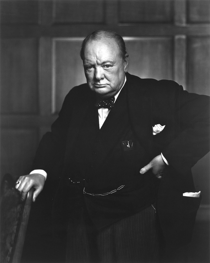 Winston Churchill Portrait Print Poster