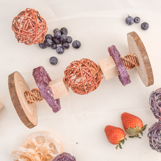 Berry Blend Treat Roller Foraging Toy For Rabbits, Guinea Pigs, Hamsters, & Other Small Pets