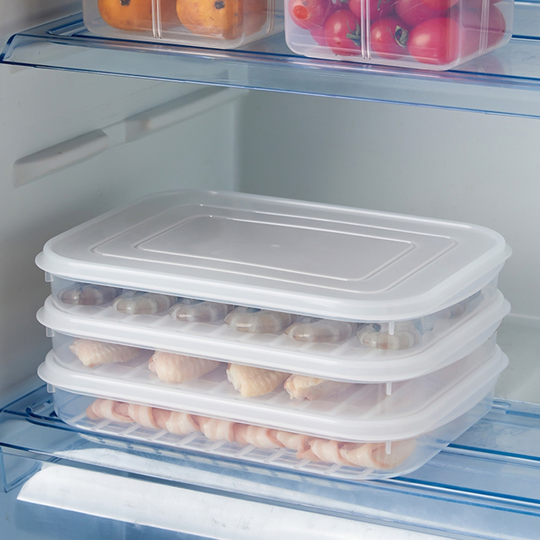 Transparent Food Storage Box with Lid PP Seafood Fish Refrigerator Organizer Kitchen Tools