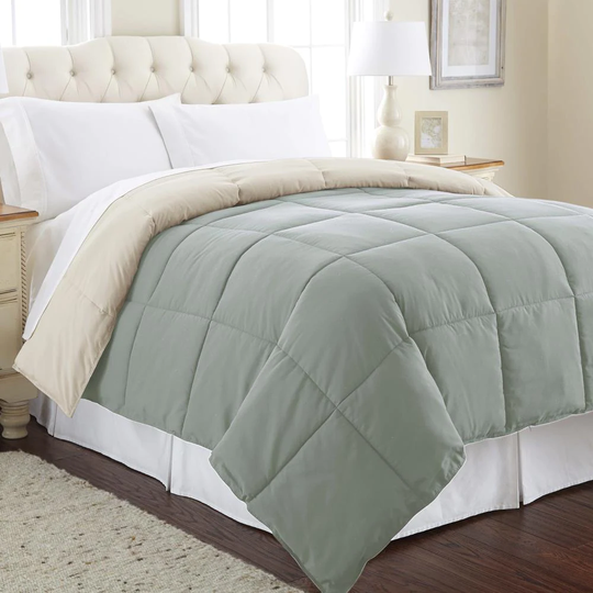 Amrapur Overseas Reversible down alternative comforter Multi Abstract Reversible Twin Comforter (Blend with Polyester Fill) | 2DWNCMFG-DSA-TN
