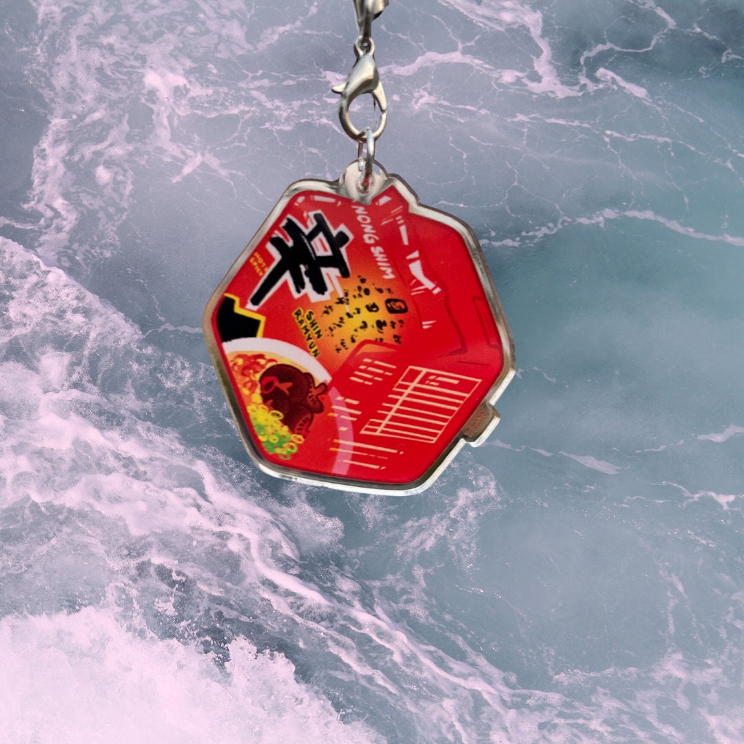 Shin Ramen Double Sided Food Cube Key Chain | Kawaii Anime Lover, Otaku Gift Instant Noodles