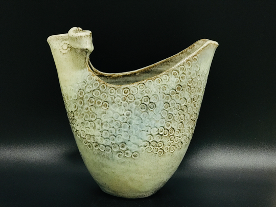 Ceramic Sheep/Ram Vase, Margareta Bourelius, Mid Century Modern Swedish Stoneware Home Decor in Abstract Form Of Animal, Elsi Keramik, Marga