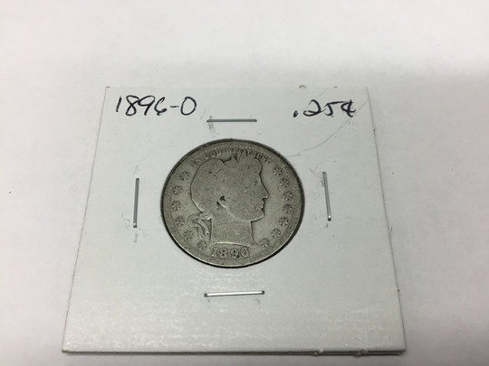 1896-O Barber Quarter. Better Date