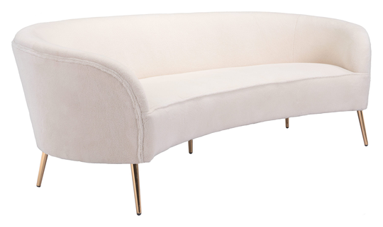 Zuo Modern Luna Modern White Polyester/Blend Sofa | 101850