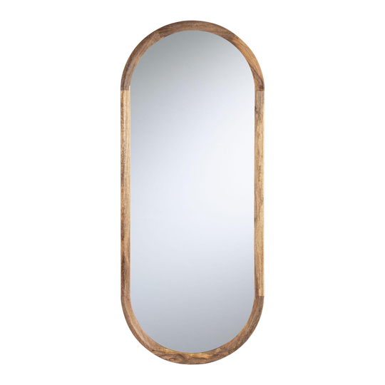 Oblong Natural Wood Full Length Mirror: Brown by World Market