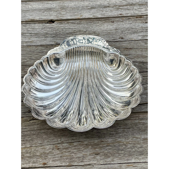 Vintage Wm Rogers Silver Co, Clam Shell Serving Bowl Platter Dish