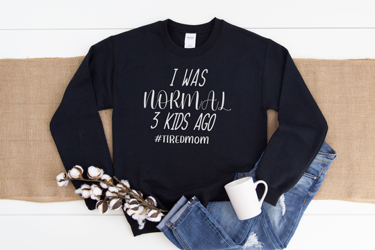 I Was Normal 3 Kids Ago Heavy Blend Crewneck Sweatshirt, Gift For Mom, Mother, Mommy