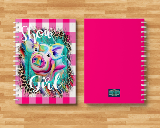 Livestock Show Pig Girl Spiral Notebook, Softcover Journal