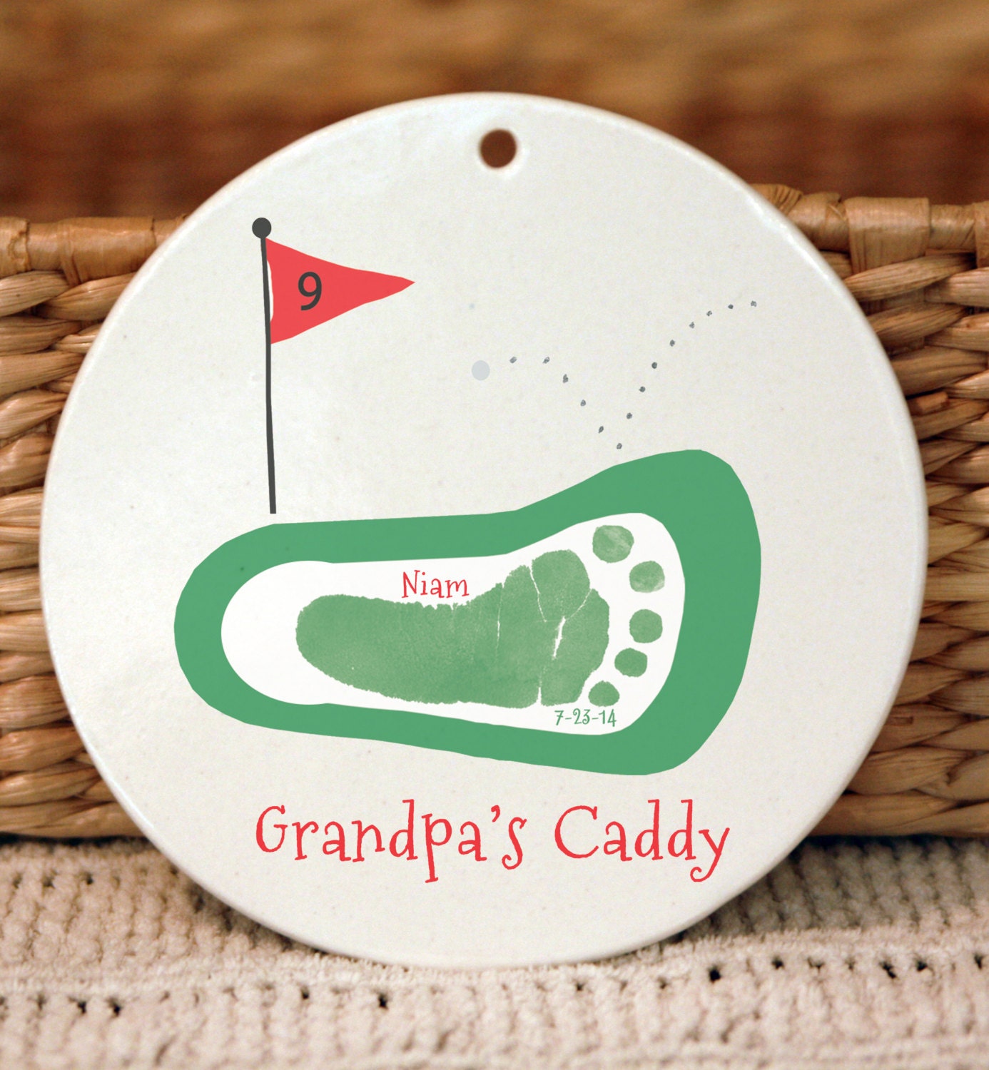 Golf Footprint Ornament 204 Ornament