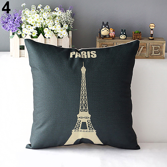 Retro Home Decorative Linen Cotton Blended Cushion Cover Crown Throw Pillow Case - 5