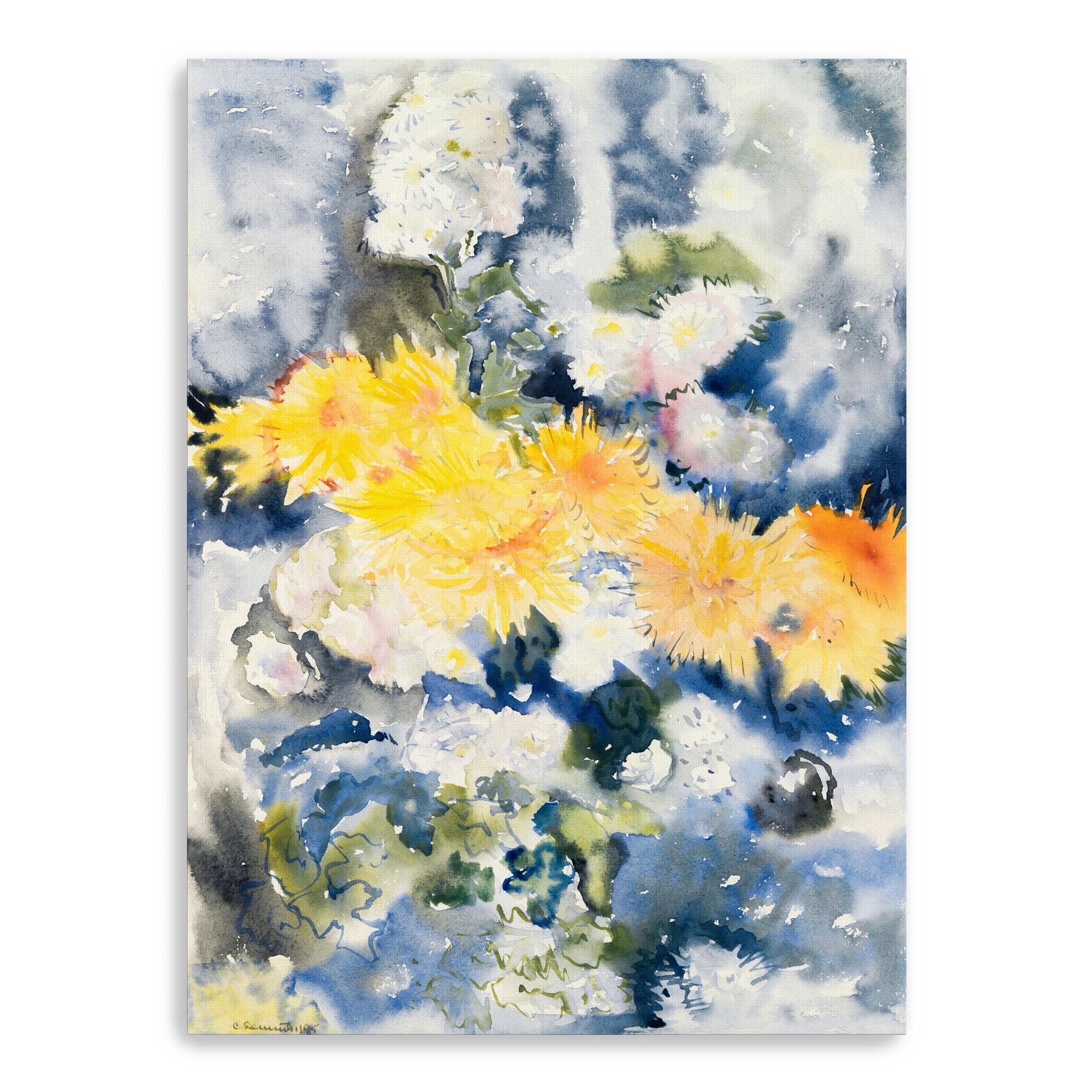 Yellow And Blue By Charles Demuth Canvas Wall Art: Blue/Multi - Large by World Market