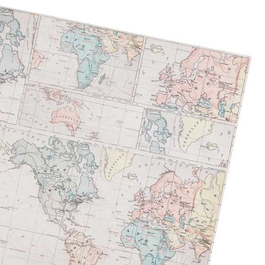 World Map Wrapping Paper Roll: White by World Market